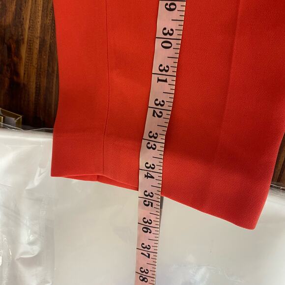 J. Crew Drapey Crepe Pleated Red Orange Business Pants Size 4 - Picture 11 of 11
